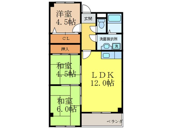 プランド－ル耳原の物件間取画像